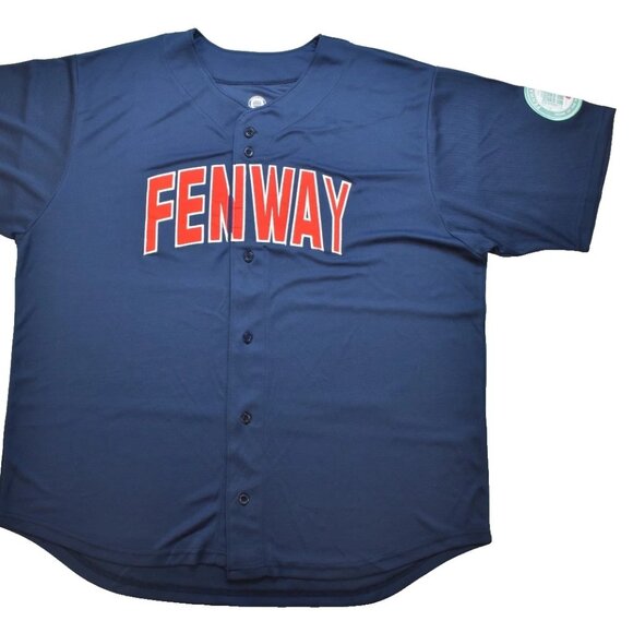 Fenway Park Home Of The Boston Red Sox Mens Button-Up Baseball Jersey New 2XL - Picture 1 of 8